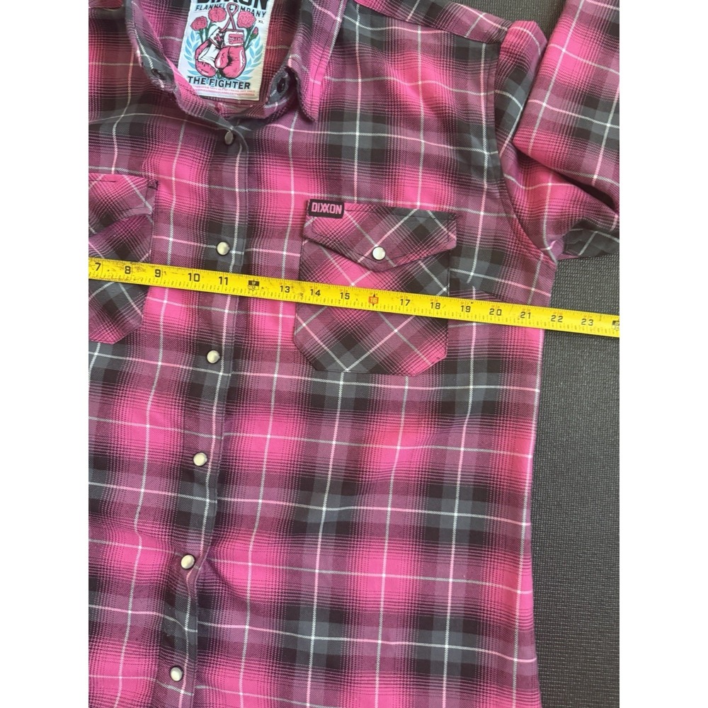 Dixxon Flannel Company Shirt Women's XL The Fighter  Pearl Snap Flannel - Picture 4 of 5